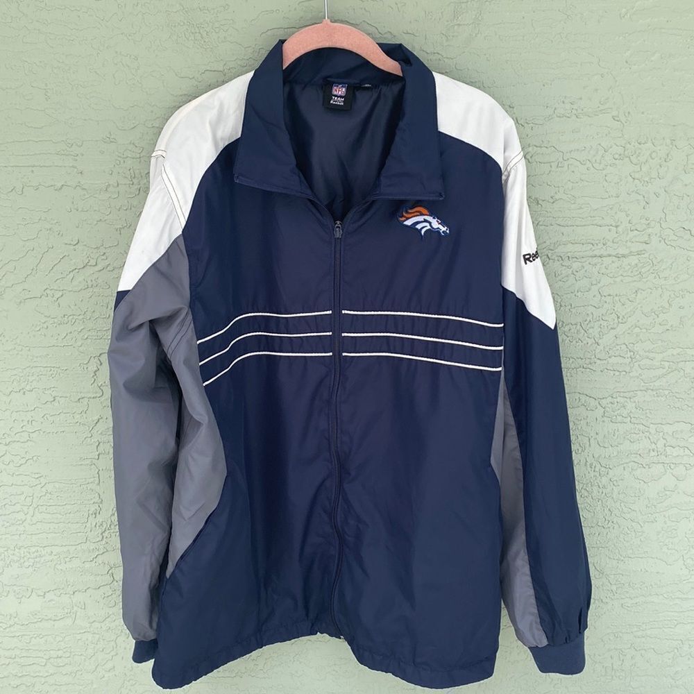 NFL Reebok Denver Broncos Sz L Windbreaker SI